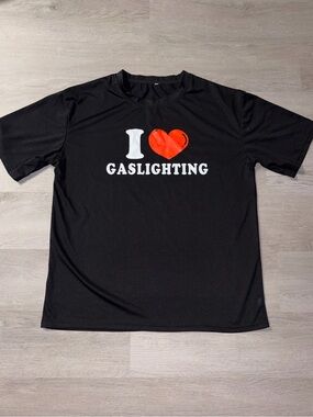 I Heart Gaslighting Graphic Tee - Black